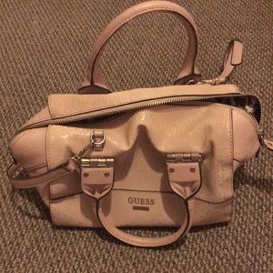 Guess pink faux leather bag